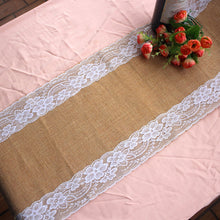 Load image into Gallery viewer, Hessian Burlap Table Cloth Runner
