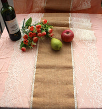 Load image into Gallery viewer, Hessian Burlap Table Cloth Runner
