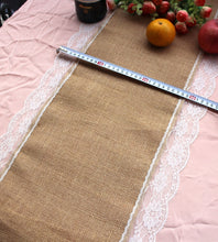 Load image into Gallery viewer, Hessian Burlap Table Cloth Runner
