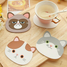 Load image into Gallery viewer, Cat Shaped Tea Coaster Cup Holder Mat
