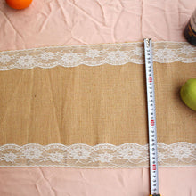 Load image into Gallery viewer, Hessian Burlap Table Cloth Runner
