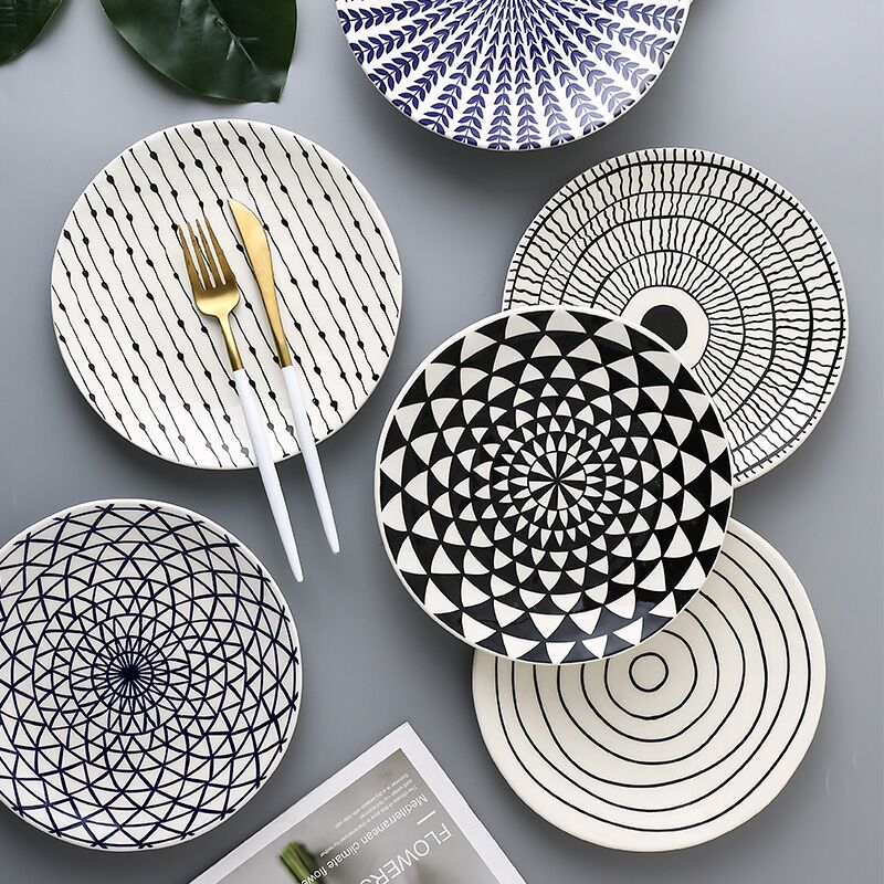 Nordic Creative Geometric Design Plates