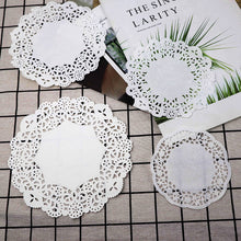 Load image into Gallery viewer, Round Paper Lace Doilies Party Decorative Tableware
