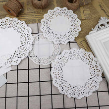 Load image into Gallery viewer, Round Paper Lace Doilies Party Decorative Tableware
