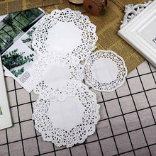 Load image into Gallery viewer, Round Paper Lace Doilies Party Decorative Tableware
