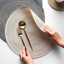 Load image into Gallery viewer, Woven round Placemat Table Mat
