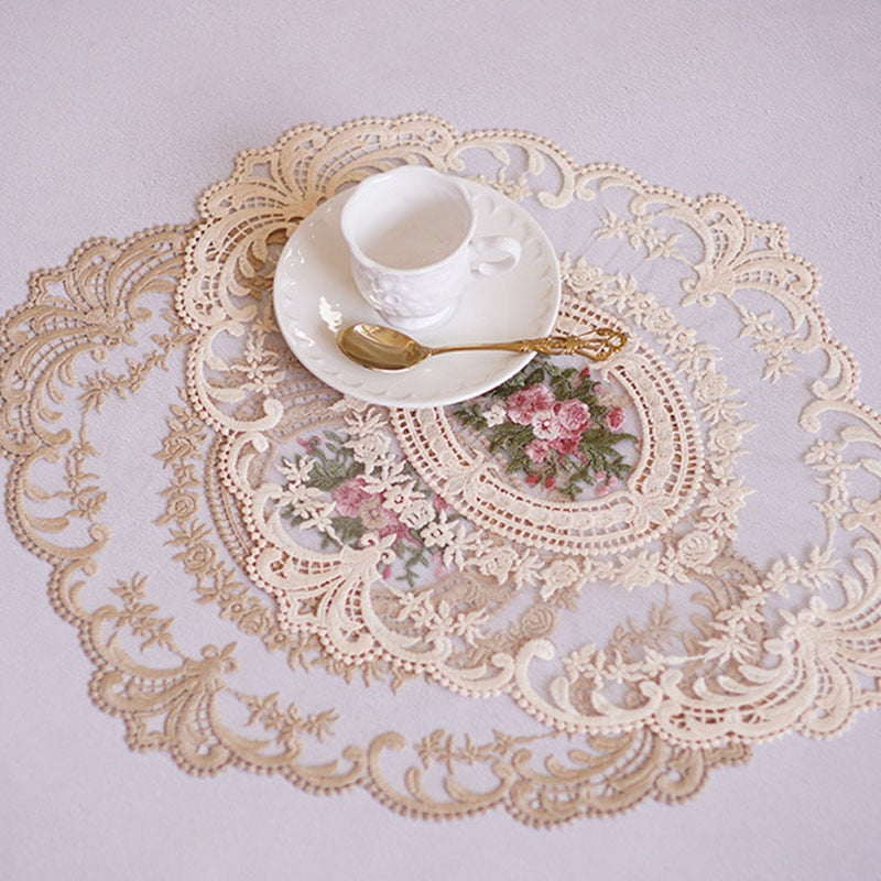 European Style Lace Insulation Plate Mat