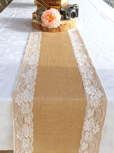 Load image into Gallery viewer, Hessian Burlap Table Cloth Runner
