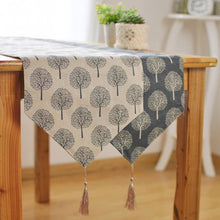 Load image into Gallery viewer, Table runner Modern Tree pattern
