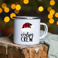 Load image into Gallery viewer, Snowman Deer Print Enamel Coffee Mugs
